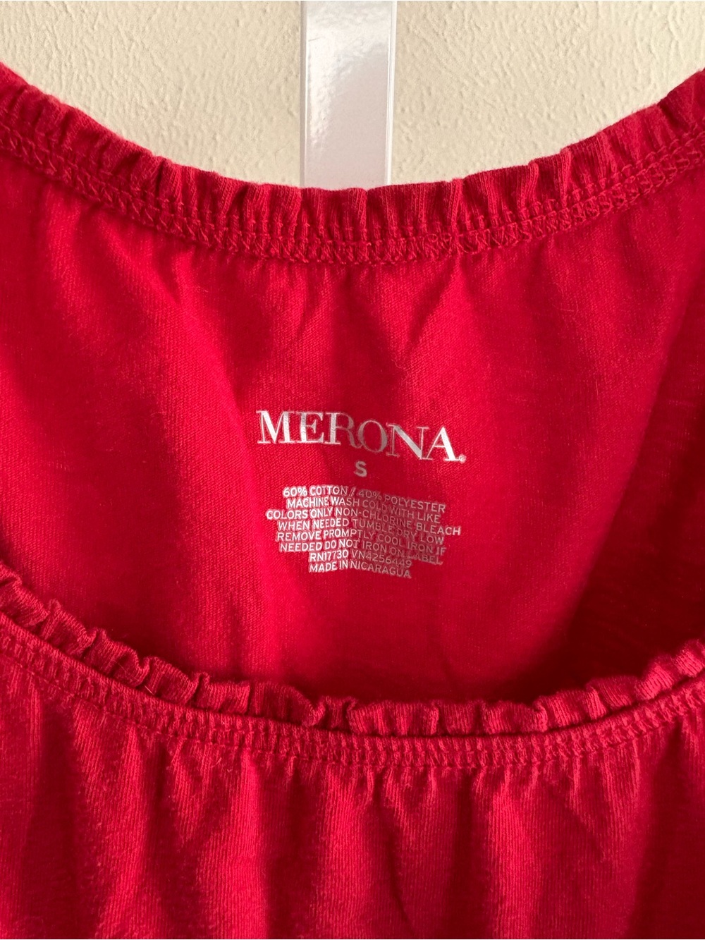 Merona Red Ruffle Strap Tank Top - Picture 2 of 2